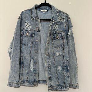 Umgee Distressed Denim Jean Jacket